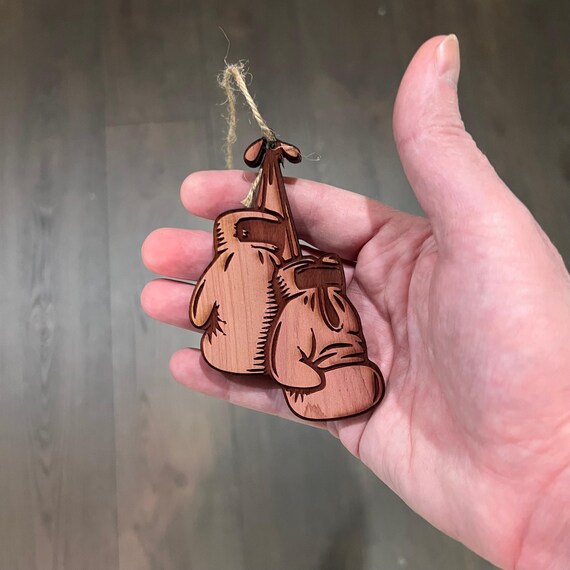 Boxing Gloves - Cedar Ornament Boxing Gloves - Cedar Ornament