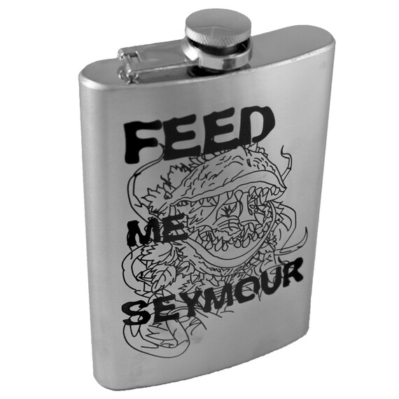 8oz Feed Me Seymour Stainless Steel Flask 8oz Feed Me Seymour Stainless Steel Flask