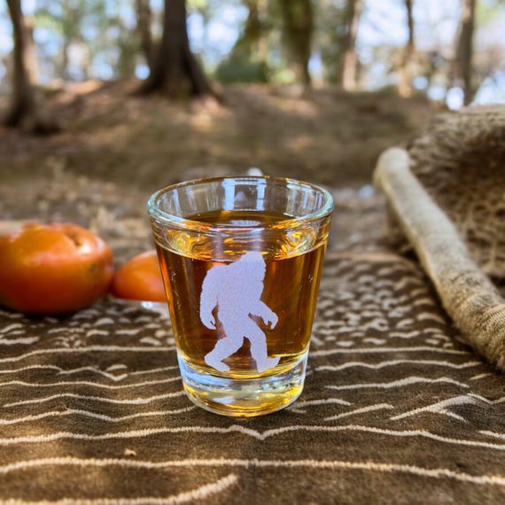 2oz Sasquatch Shotglass LASER 2oz Sasquatch Shotglass LASER