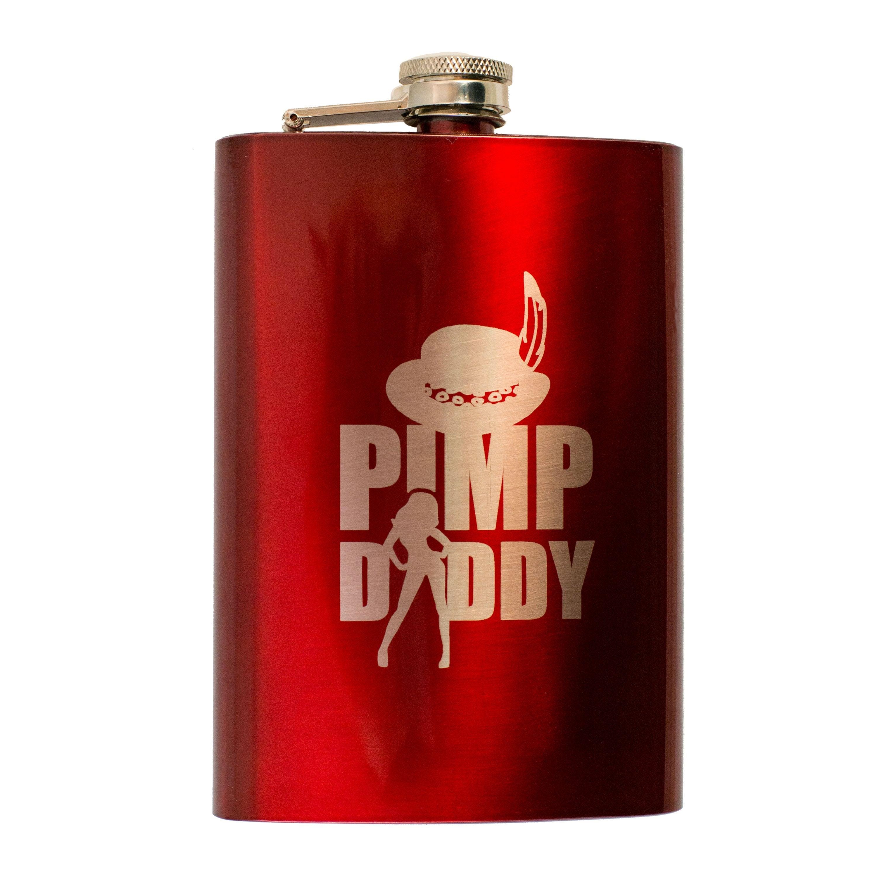 8oz RED Pimp Daddy Flask 8oz RED Pimp Daddy Flask