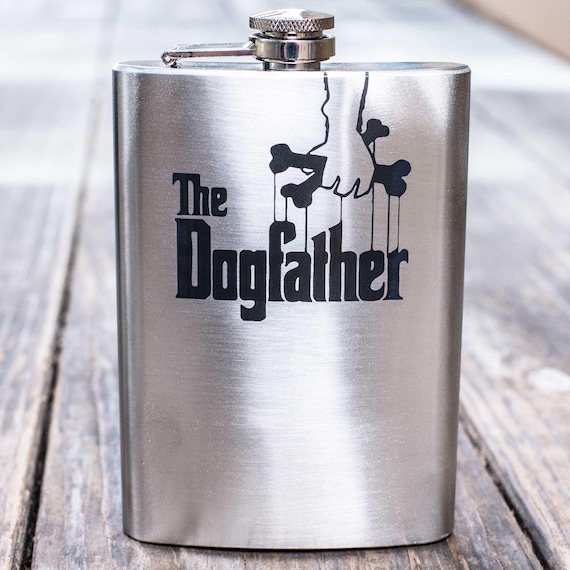 8oz The Dogfather Stainless Steel Flask 8oz The Dogfather Stainless Steel Flask