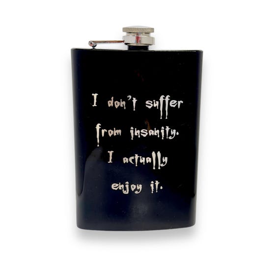 8oz BLACK Controller Flask Laser Engraved 8oz BLACK Controller Flask Laser Engraved