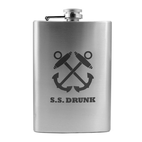 8oz SS Drunk Stainless Steel Flask 8oz SS Drunk Stainless Steel Flask