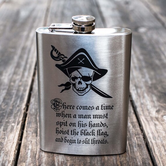 8oz There Comes a Time Stainless Steel Flask 8oz There Comes a Time Stainless Steel Flask