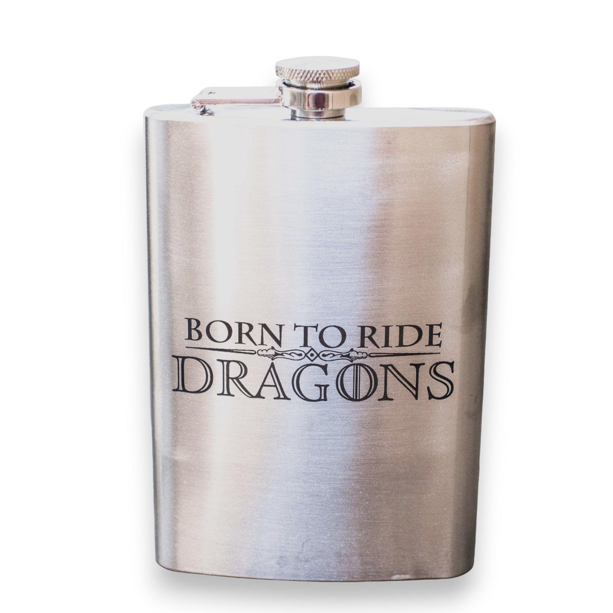 8oz Born To Ride Dragons Stainless Steel Flask 8oz Born To Ride Dragons Stainless Steel Flask