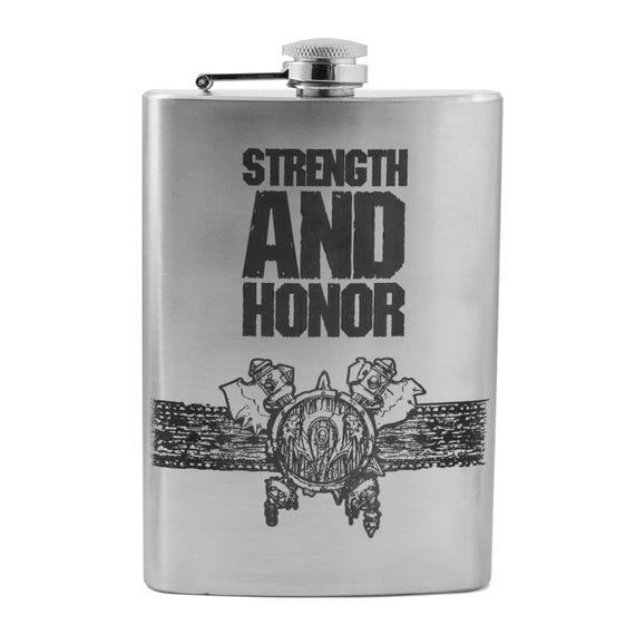8oz Strength and Honor Stainless Steel Flask 8oz Strength and Honor Stainless Steel Flask
