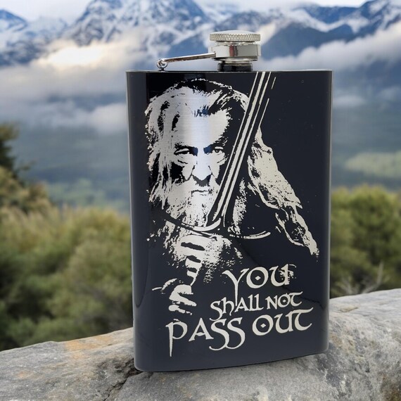 8oz RED You Shall Not Pass Out Flask 8oz RED You Shall Not Pass Out Flask