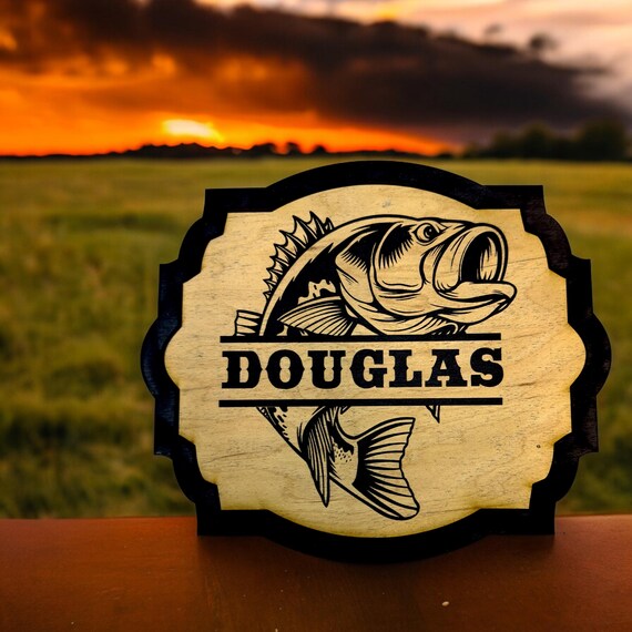 Sign - BLACK - PERSONALIZED Bass sign 10X8 Sign - BLACK - PERSONALIZED Bass sign 10X8
