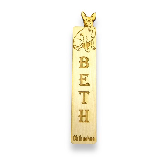 Bookmark - PERSONALIZED chihuahua Dog - Birch wood Bookmark - PERSONALIZED chihuahua Dog - Birch wood
