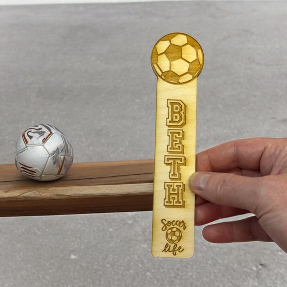 Bookmark - Soccer Life - Birch wood Bookmark - Soccer Life - Birch wood