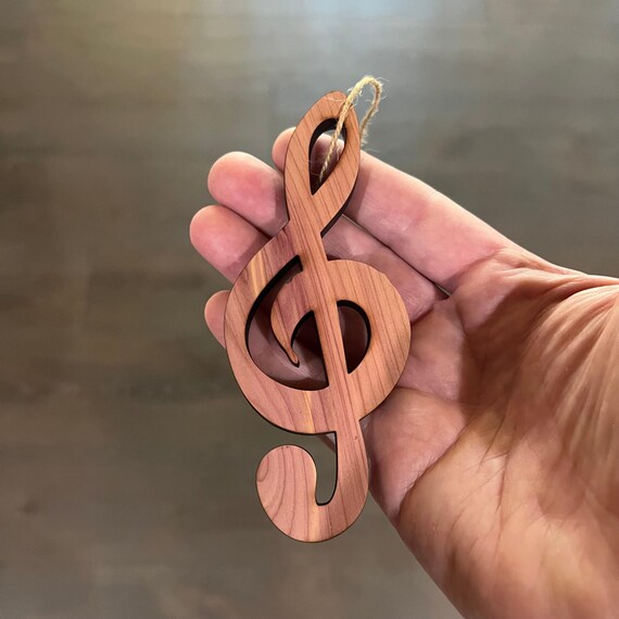 Treble Clef Note - Cedar Ornament Treble Clef Note - Cedar Ornament