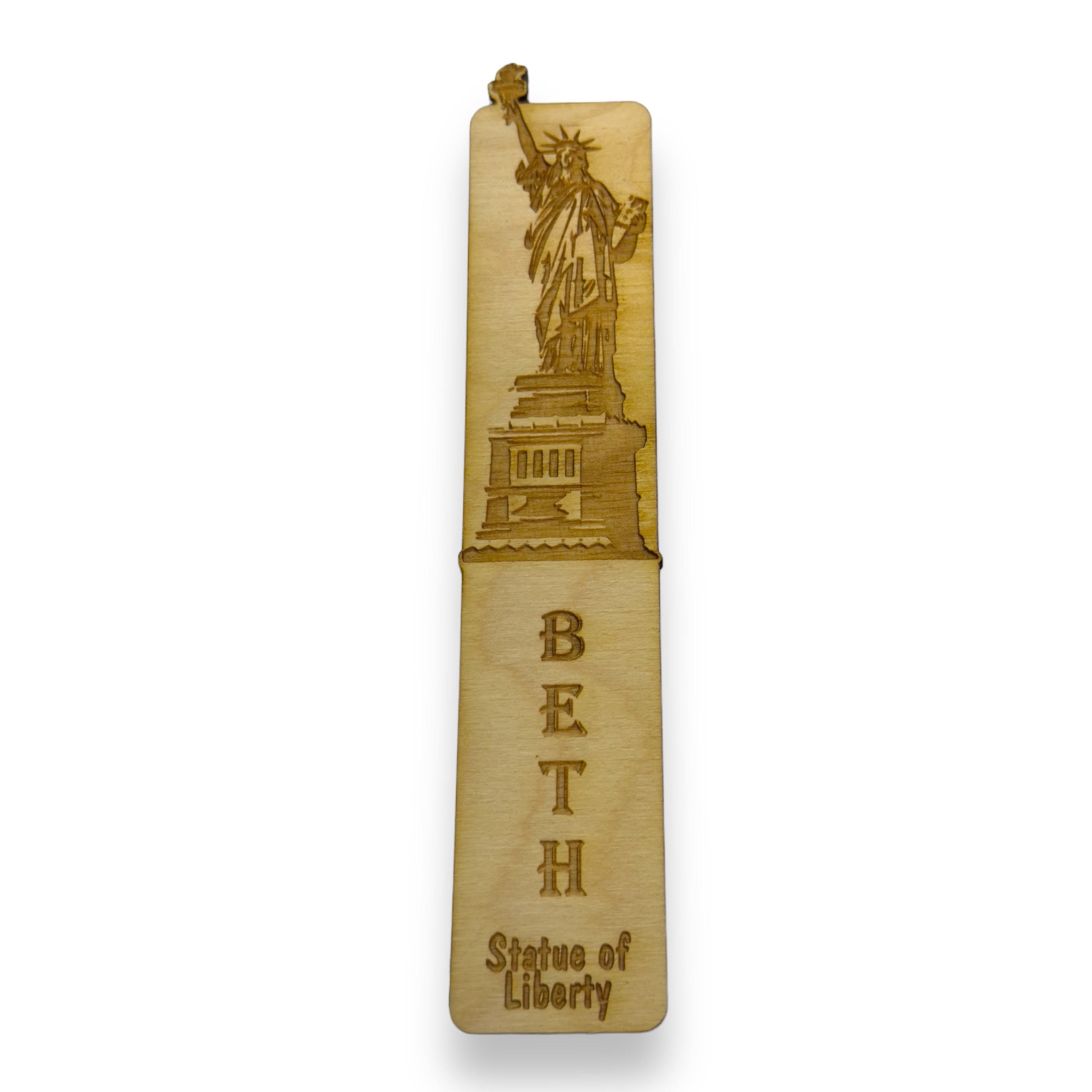 Bookmark - PERSONALIZED Statue Of Liberty - Birch wood Bookmark - PERSONALIZED Statue Of Liberty - Birch wood