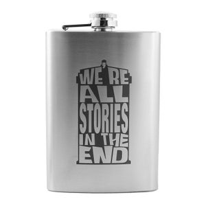8oz We&#39;re All Stories in the End Stainless Steel Flask