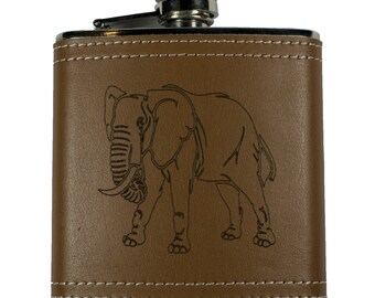 6oz Elephant Leather Flask 6oz Elephant Leather Flask