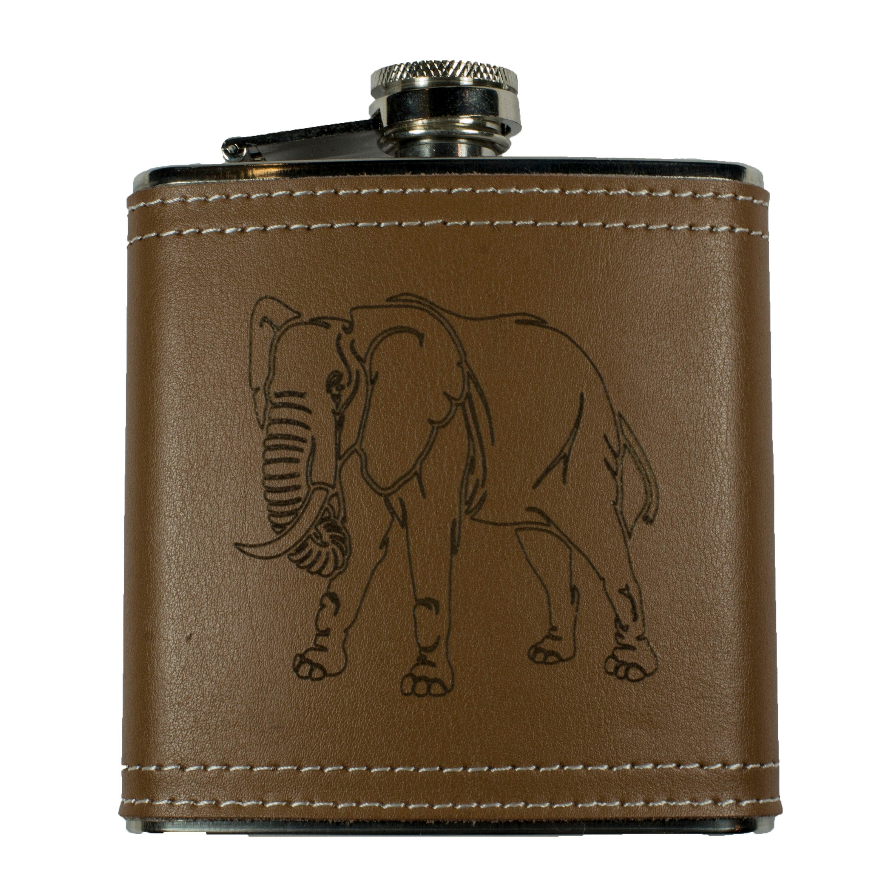6oz Elephant Leather Flask 6oz Elephant Leather Flask