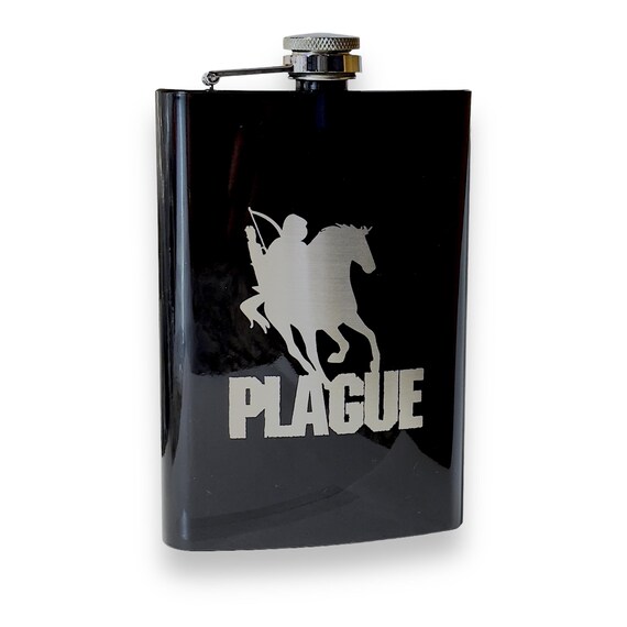 8oz BLACK The Black Horse Four Horsemen of the Apocalypse Flask 8oz BLACK The Black Horse Four Horsemen of the Apocalypse Flask