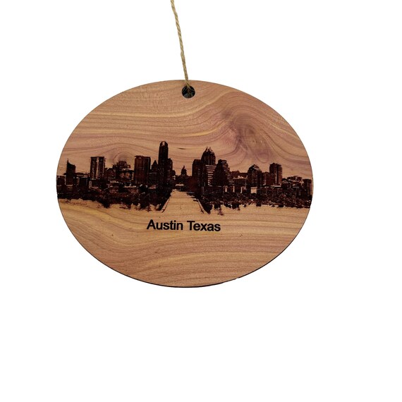 Austin TX Skyline - Cedar Ornament Austin TX Skyline - Cedar Ornament