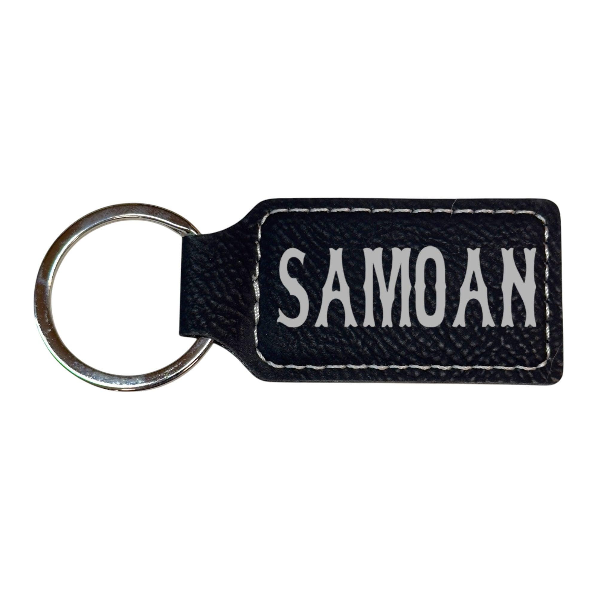 Keychain - Rectangle - Samoan - Leather - Etsy
