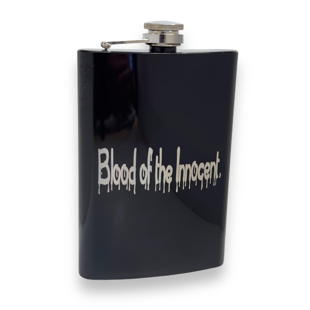 8oz BLACK Blood of the Innocent Flask 8oz BLACK Blood of the Innocent Flask