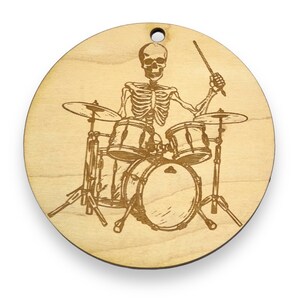 Ornament - Drum Skeleton Raw Wood Ornament - Drum Skeleton Raw Wood
