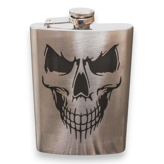 8oz Evil Skull Stainless Steel Flask 8oz Evil Skull Stainless Steel Flask