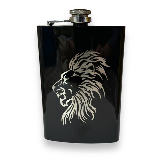 8oz BLACK Baphomet Star Flask 8oz BLACK Baphomet Star Flask