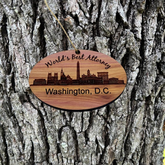 worlds Best Attorney Washington DC - Cedar Ornament worlds Best Attorney Washington DC - Cedar Ornament