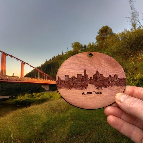 Austin TX Skyline - Cedar Ornament Austin TX Skyline - Cedar Ornament