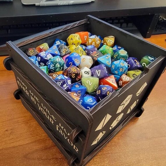 Dragon Eye - Large Black Dice Box 6x6x6 Dragon Eye - Large Black Dice Box 6x6x6