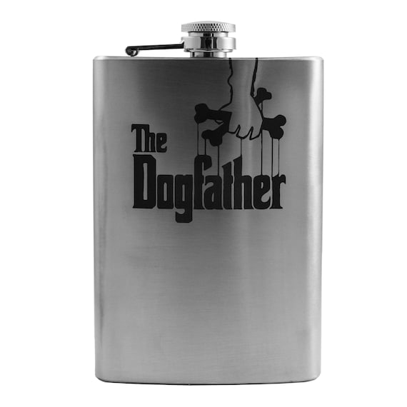 8oz The Dogfather Stainless Steel Flask 8oz The Dogfather Stainless Steel Flask