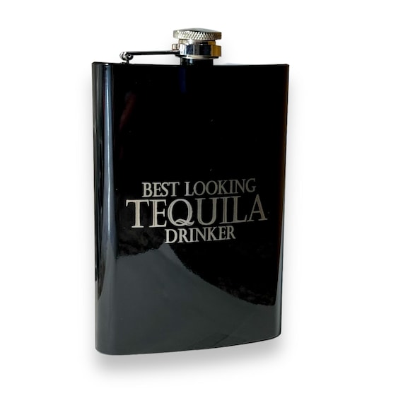8oz BLACK Best Looking Gin Drinker Flask 8oz BLACK Best Looking Gin Drinker Flask