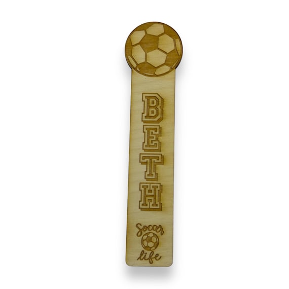 Bookmark - Soccer Life - Birch wood Bookmark - Soccer Life - Birch wood