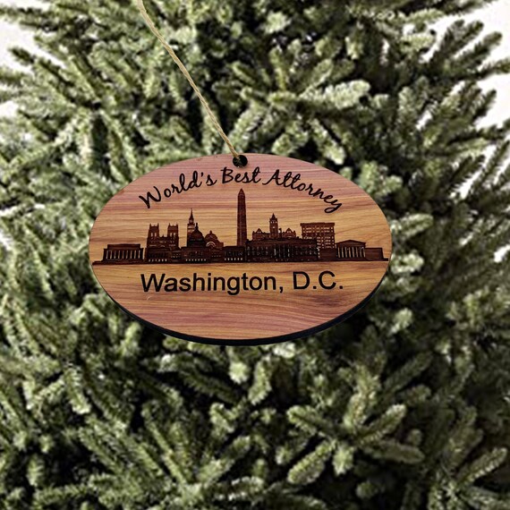 worlds Best Attorney Washington DC - Cedar Ornament worlds Best Attorney Washington DC - Cedar Ornament