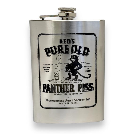 8oz Panther Piss Stainless Steel Flask 8oz Panther Piss Stainless Steel Flask