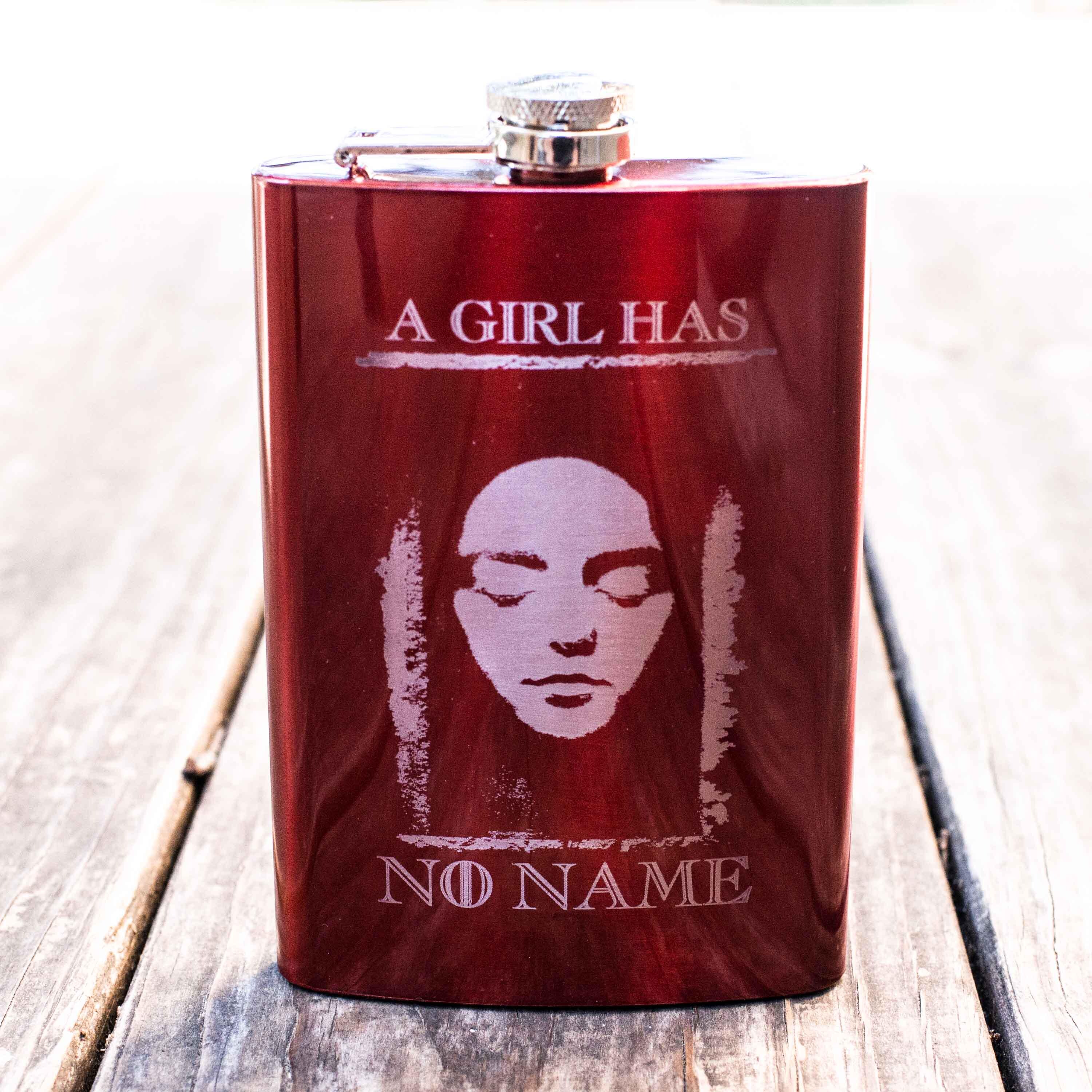 8oz RED A Girl Has No Name Flask 8oz RED A Girl Has No Name Flask