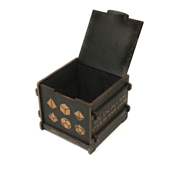 Dragon Eye - Large Black Dice Box 6x6x6 Dragon Eye - Large Black Dice Box 6x6x6