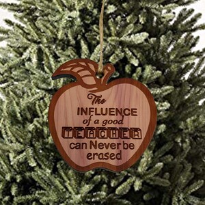 L&#39;influence d&#39;un bon professeur - Décoration de cèdre brut