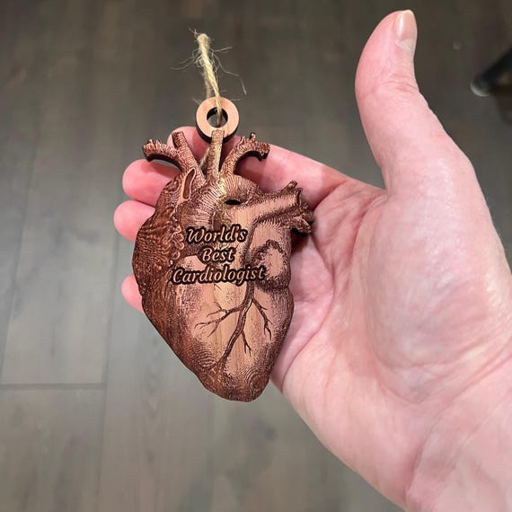 Worlds Best Cardiologist HEART - Cedar Ornament Worlds Best Cardiologist HEART - Cedar Ornament