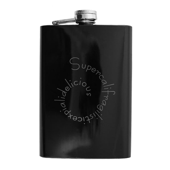 8oz Delicious Black Flask 8oz Delicious Black Flask