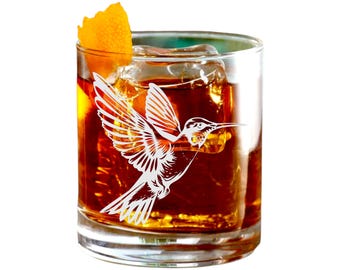 Rocks Glass - Hummingbird - Double Old Fashioned - 10oz