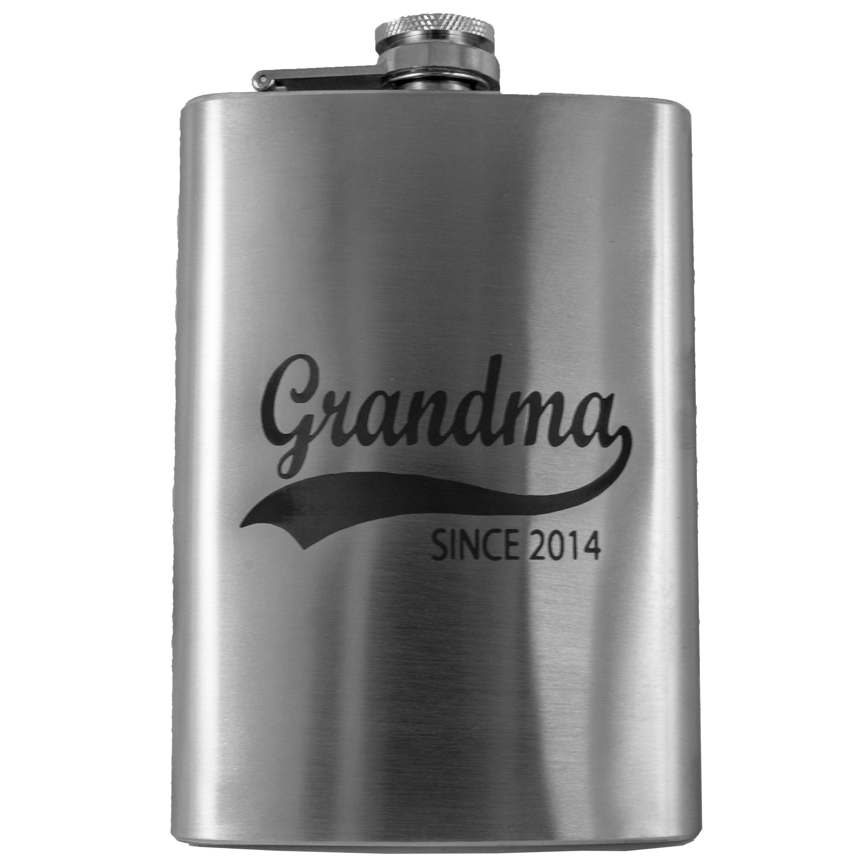 8oz Grandma Since 2014 Stainless Steel Flask 8oz Grandma Since 2014 Stainless Steel Flask