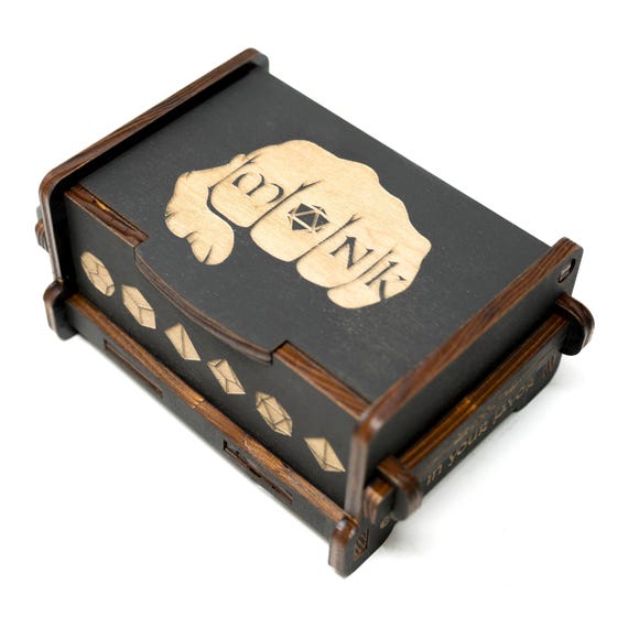 Dice Box - Black - Monk - 6x4x3 Dice Box - Black - Monk - 6x4x3