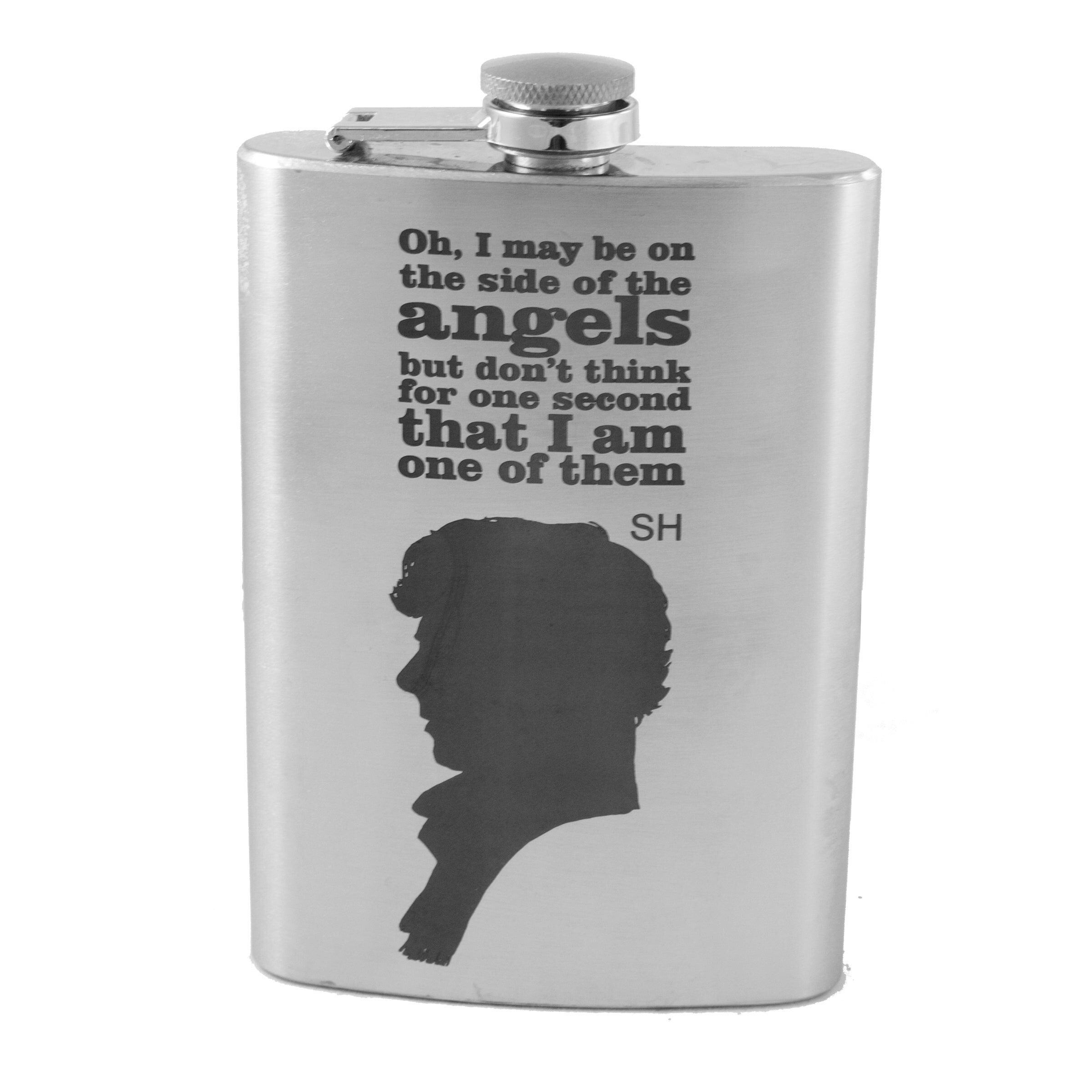 8oz On the Side of Angels Stainless Steel Flask 8oz On the Side of Angels Stainless Steel Flask