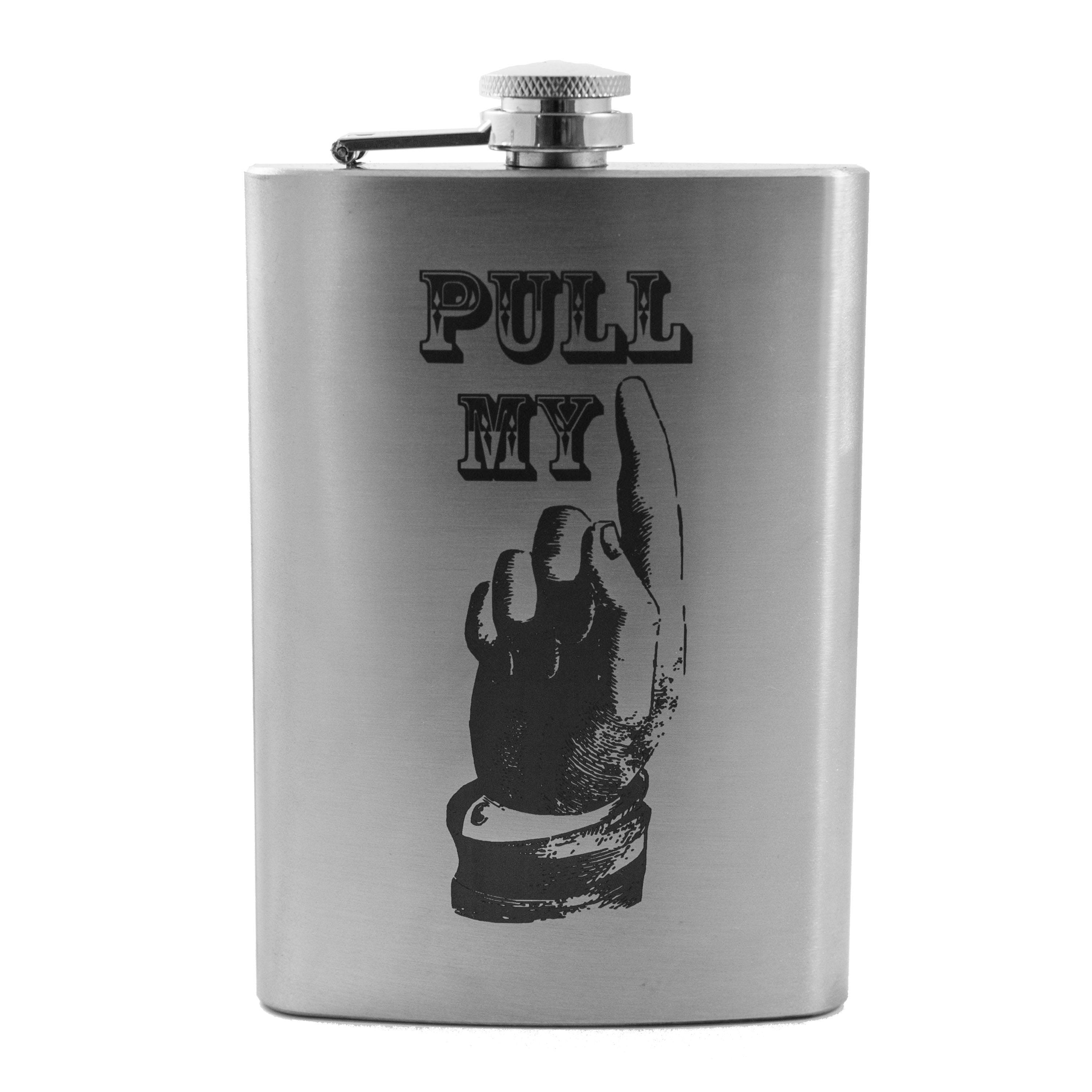 8oz Pull My Finger Fart Stainless Steel Flask 8oz Pull My Finger Fart Stainless Steel Flask