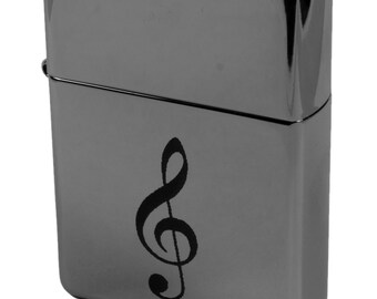 Lighter - Treble Clef Music Note Polish Chrome Lighter - Treble Clef Music Note Polish Chrome