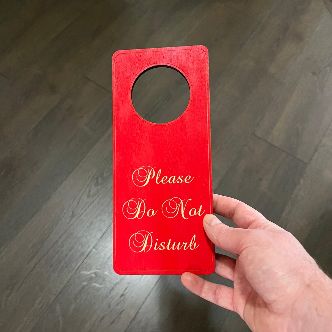 Red Please Sign In RED Please Do Not Disturb Door Hanger Sign - Etsy