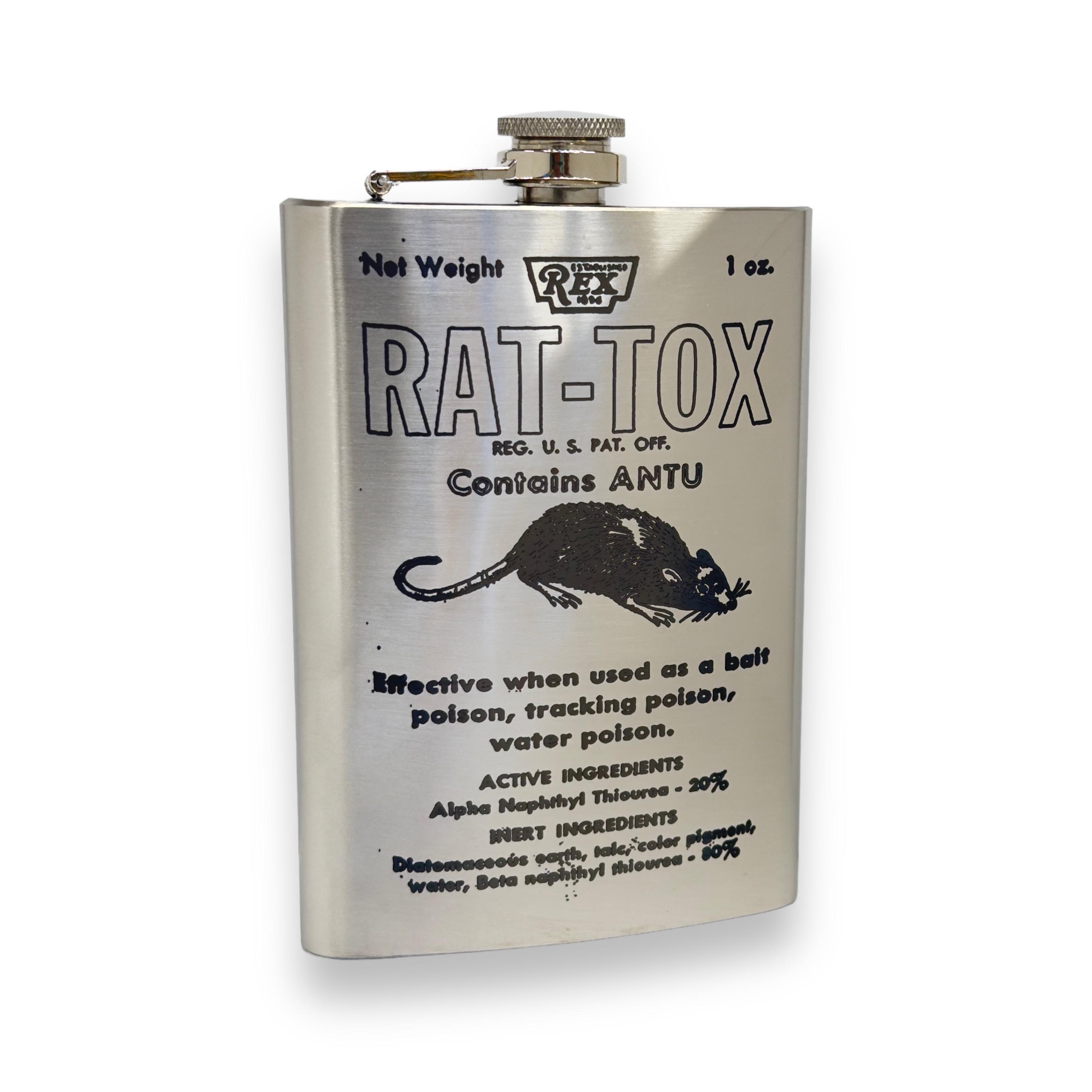 8oz Rat Tox Stainless Steel Flask 8oz Rat Tox Stainless Steel Flask