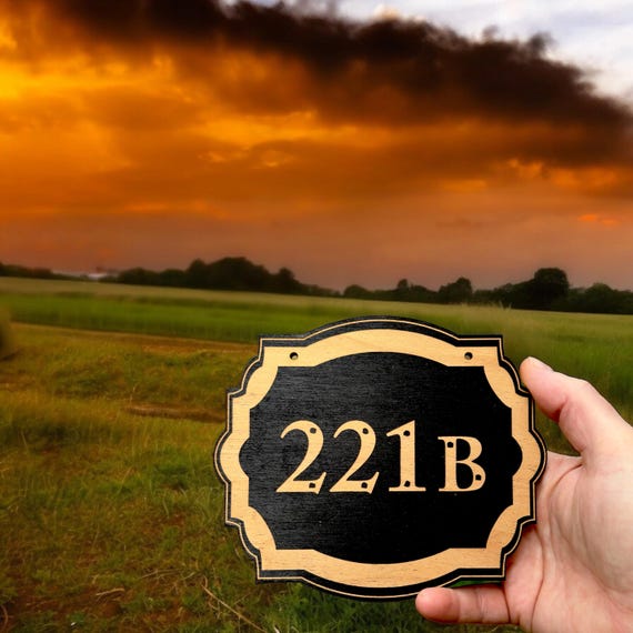 221b - Black Door Sign 5x6 221b - Black Door Sign 5x6