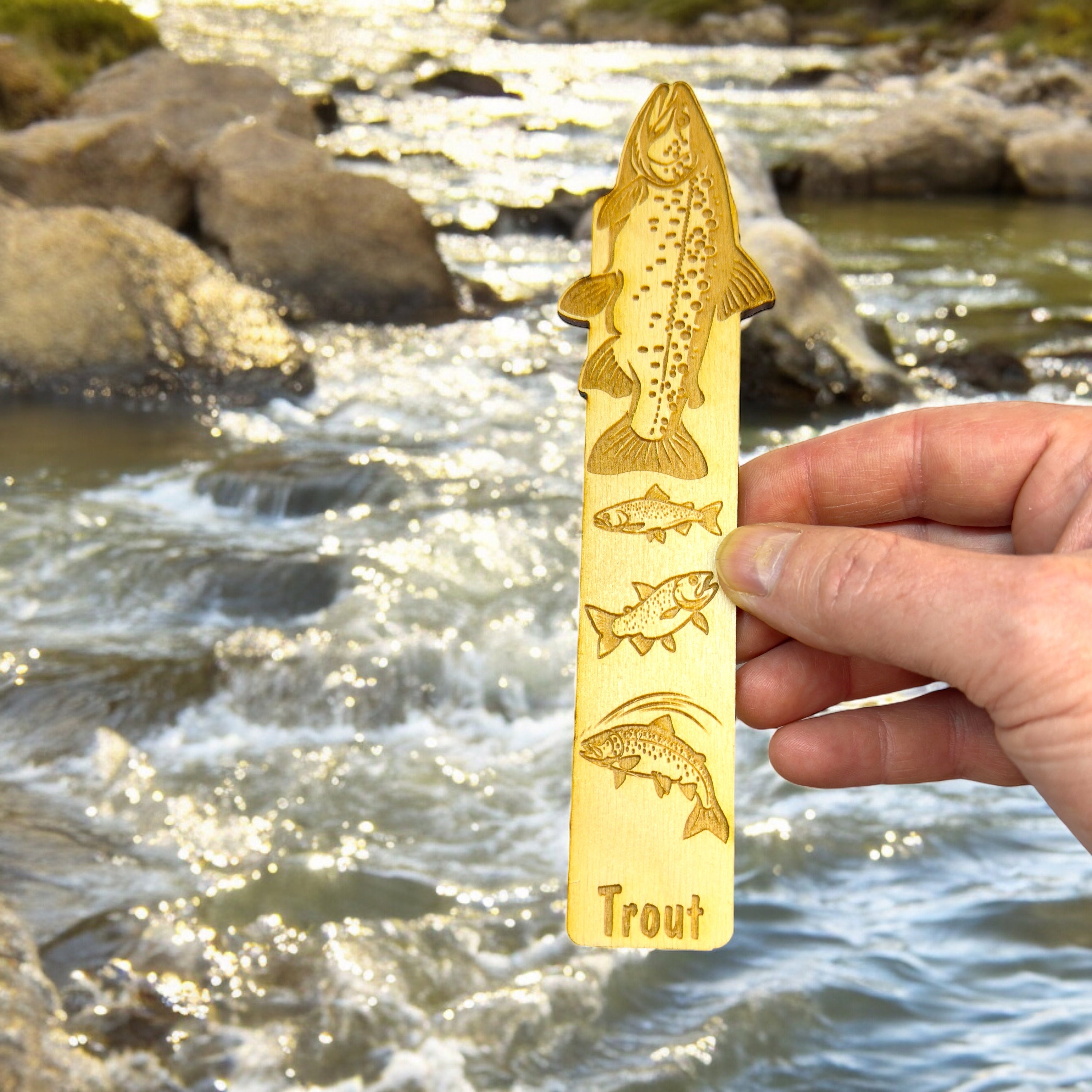 Bookmark - PERSONALIZED Trout - birch wood Bookmark - PERSONALIZED Trout - birch wood
