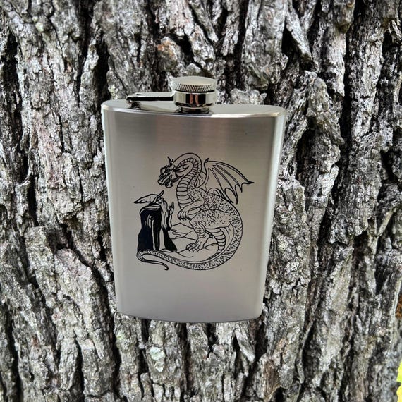 8oz Wizard and Dragon Stainless Steel flask 8oz Wizard and Dragon Stainless Steel flask